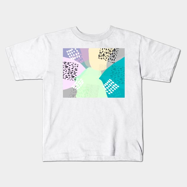 Abstract Shapes and Dots Kids T-Shirt by art64